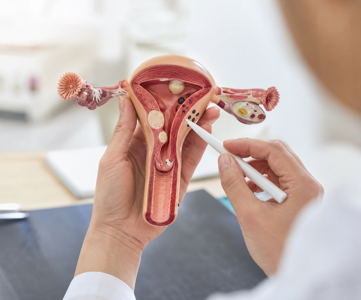 Vyšetření anatomického modelu dělohy